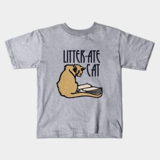 Literate Cat Kids T-Shirt